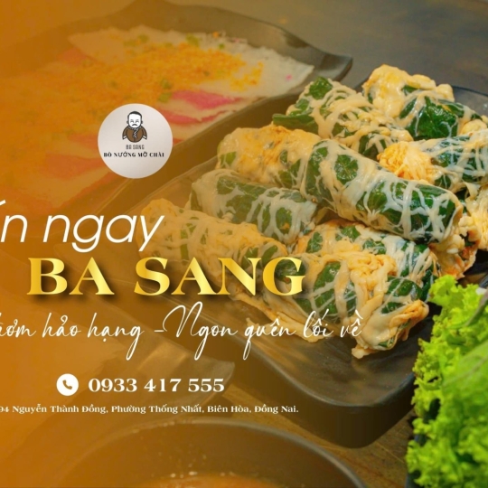 Bò Nướng Mỡ Chài Ba Sang